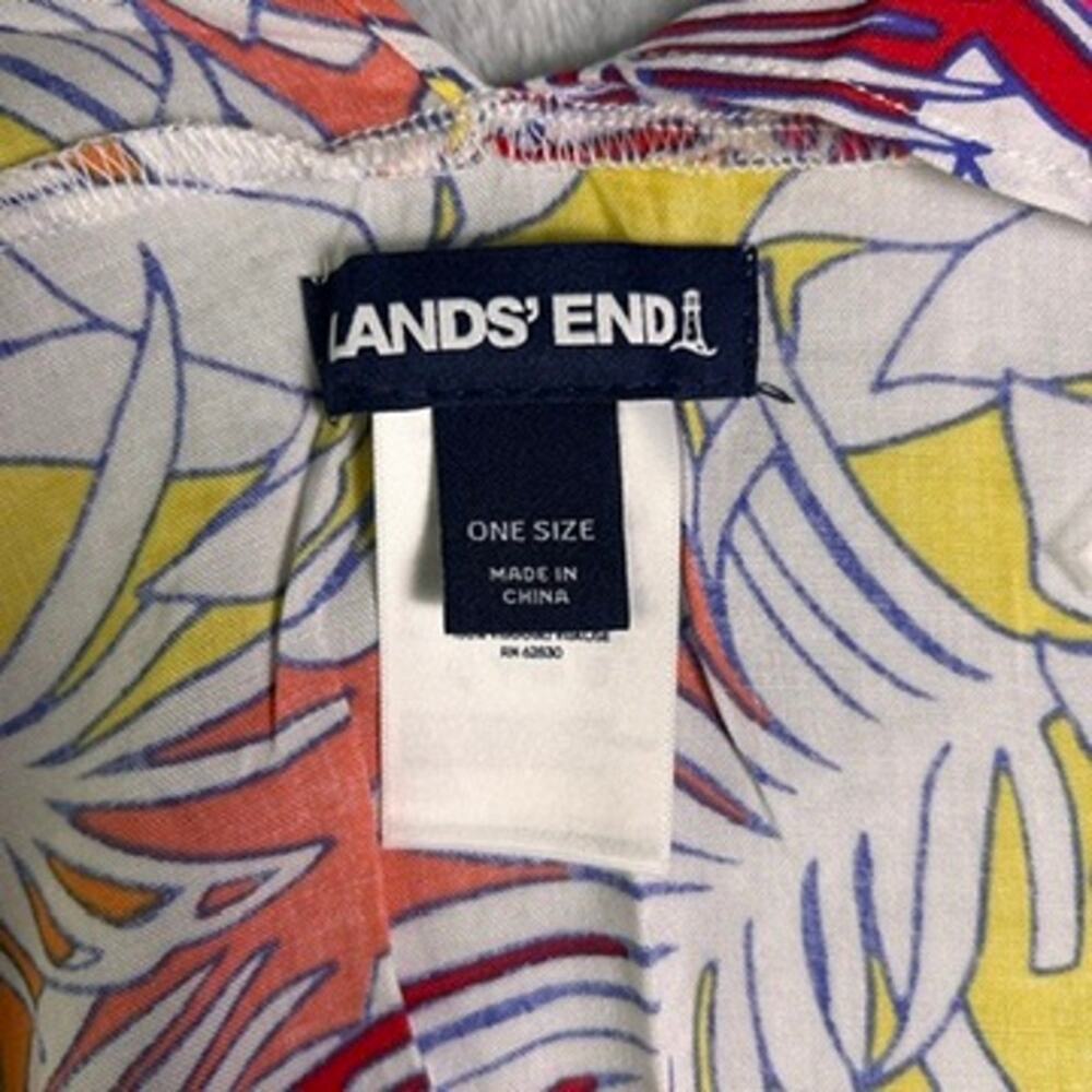 NWOT Lands End Kimono One Size Beach Coverup Tropical Coastal Grandma Resortwear - Picture 2 of 4